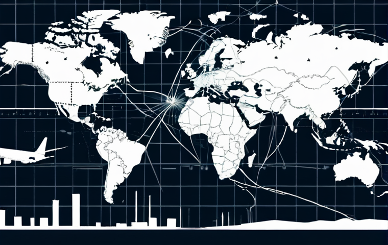 A stylized depiction of a modern airport control tower overseeing a complex network of air traffic, with various commercial airplanes taking off and landing. In the sky above, illustrate a faint, transparent overlay of a world map highlighting the concept of airspace sovereignty with national borders. The style should be clean and informative, suitable for an educational article.