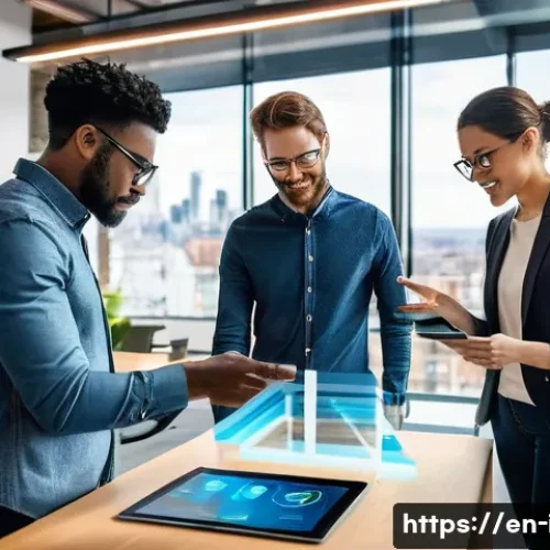 Home 7 세계 경제 포럼 다보스 포럼 분석 - **Prompt:** "A diverse group of professionals (adults) in a bright, modern co-working space, activel...