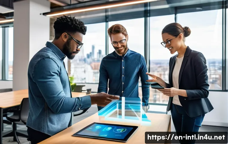 세계 경제 포럼 다보스 포럼 분석 - **Prompt:** "A diverse group of professionals (adults) in a bright, modern co-working space, activel...