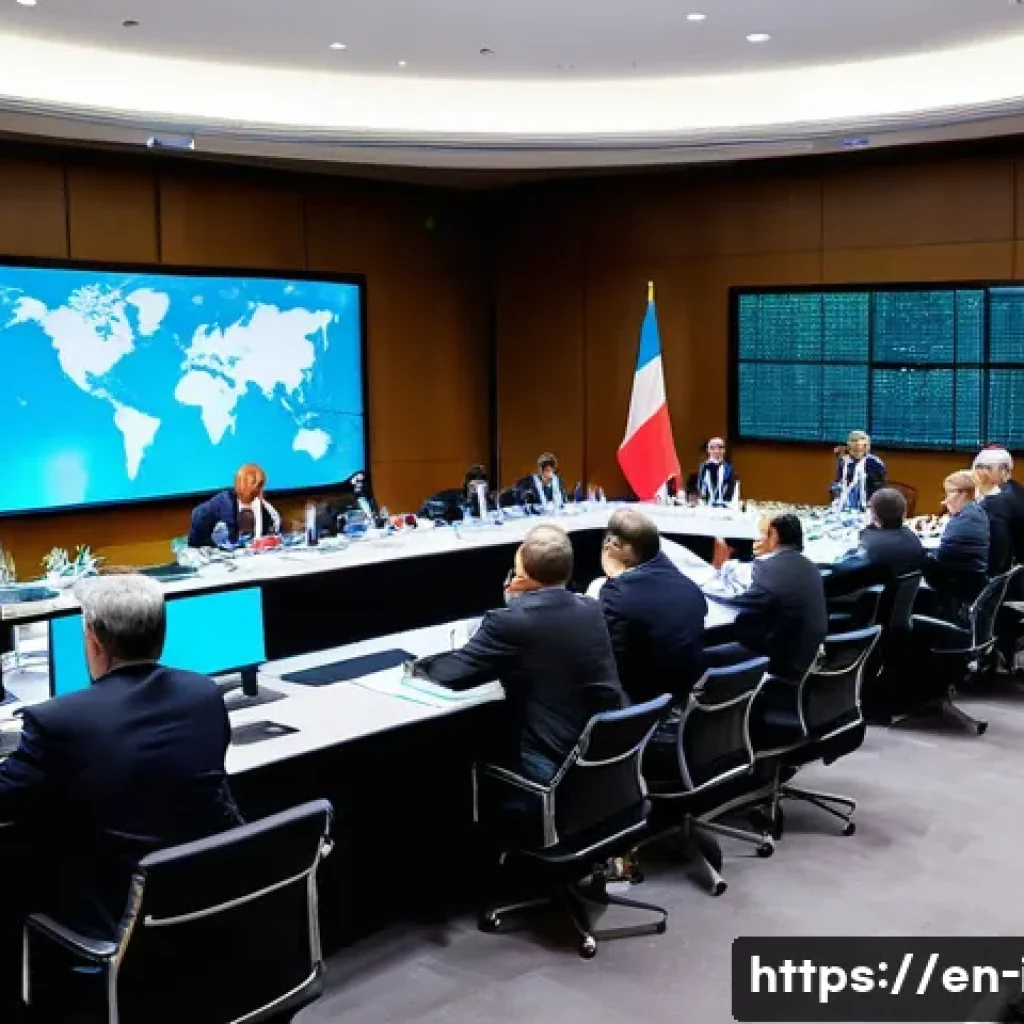 국제 핵안보 정상회의 NS - A high-level international summit room filled with diverse diplomats and nuclear security experts fr...